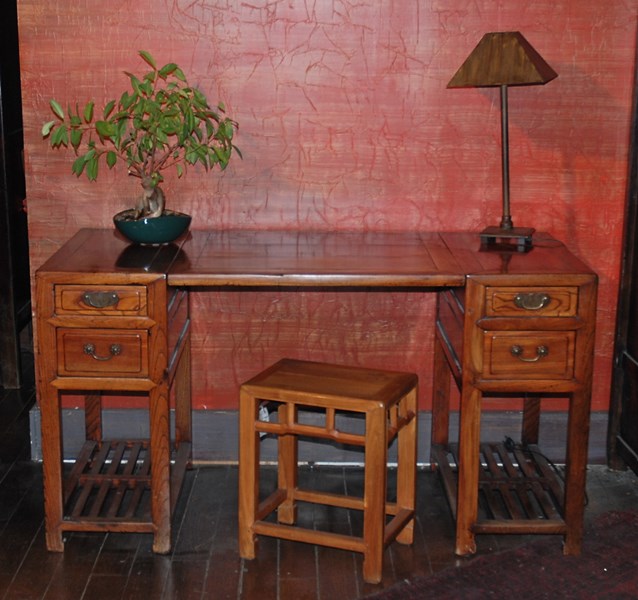 BUREAU ANCIEN CHINOIS 4 TIROIRS EN 3 CORPS