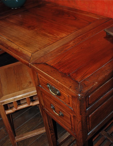 BUREAU ANCIEN CHINOIS 4 TIROIRS EN 3 CORPS