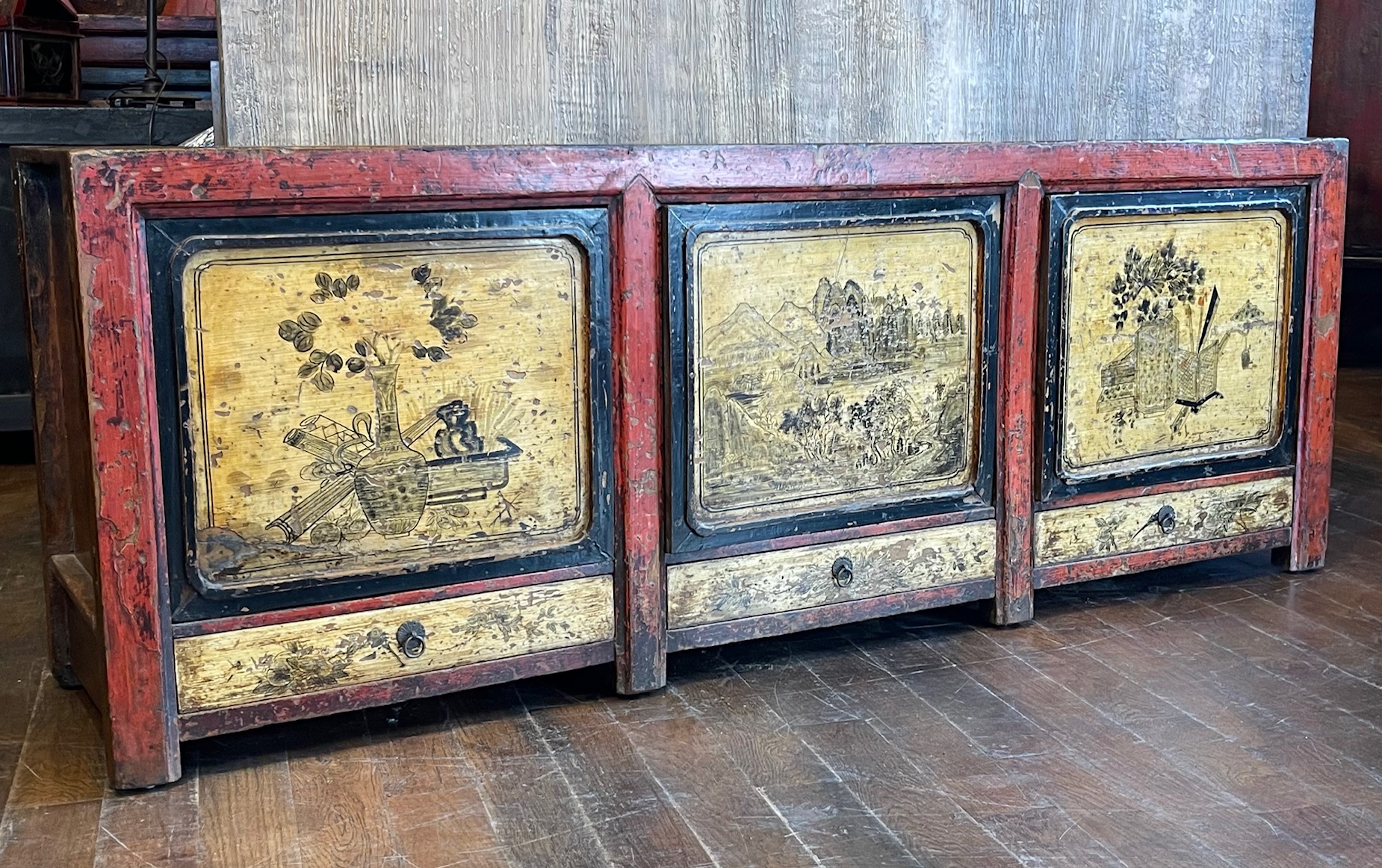 BUFFET ANCIEN  3 PORTES + 3 TIROIRS