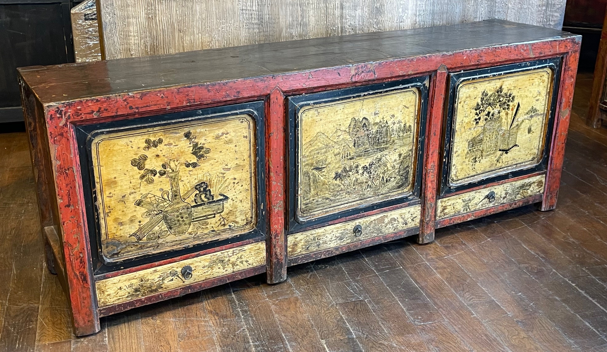 BUFFET ANCIEN  3 PORTES + 3 TIROIRS