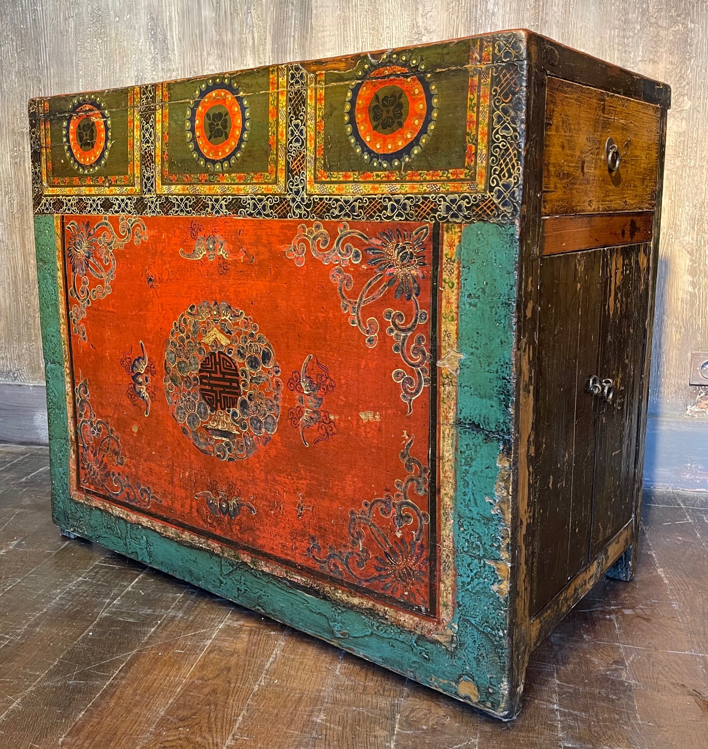 BUFFET ANCIEN  4 PORTES + 2 TIROIRS