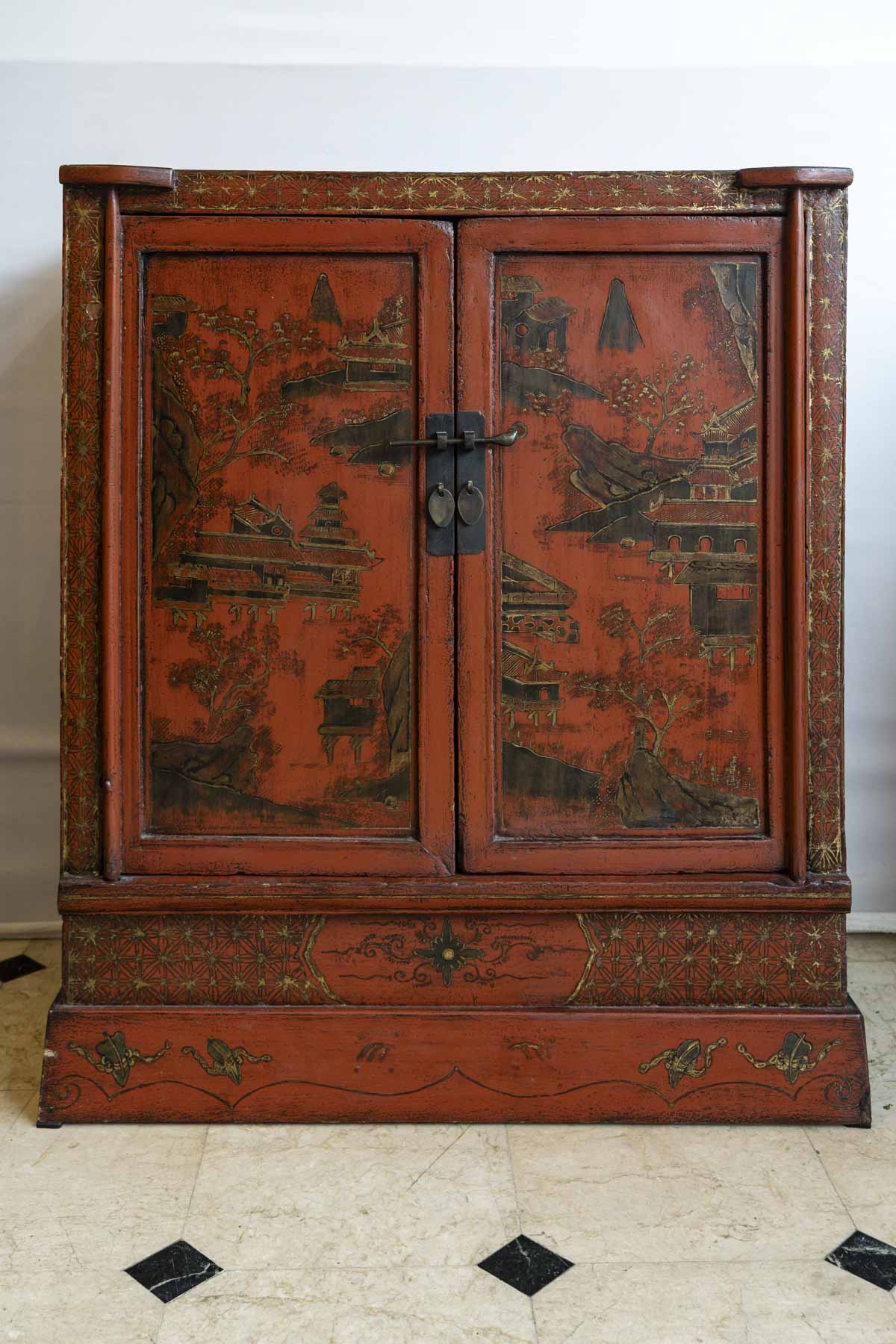 Buffet ancien chinois 2 portes