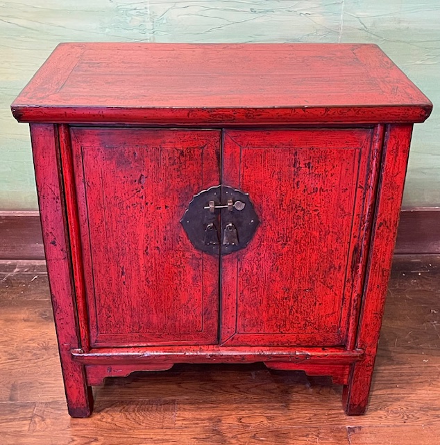 Buffet ancien chinois laque rouge